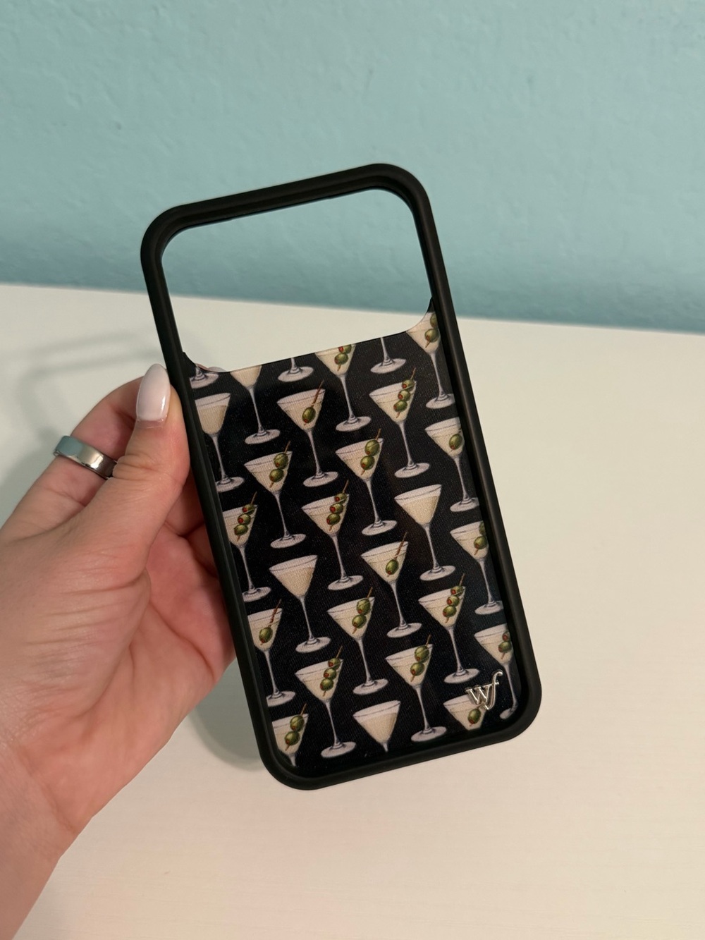 Wildflower Black Martini Olive Pattern case - Ashtin Earle collection - 17promax